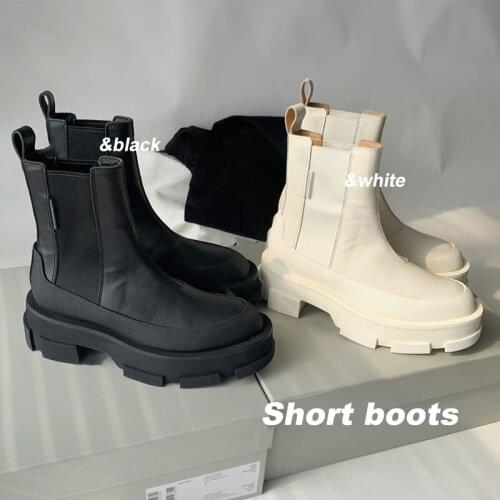 New Slip-On Ankle Boots For Women Round Toe Chelsea Boots Winter Platform Shoes Women Botines Mujer Fashion Zapatos De Mujer