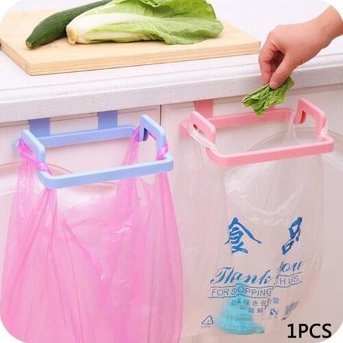 1 Piece of Hanging Garbage Bag Rack Kitchen Door Back Kitchen Shelf Household Cabinet Door Back Rag Hanger Portable Gadget
