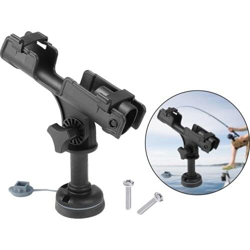 Flush Mount Fishing Rod Holder with Screws, 360 Degree Swivel Fishing Rod Seat Bracket