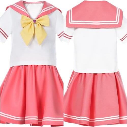 Kid Cloth Japanese School Uniform Pleated Skirts Plaid Skirt Suit Pink JK Uniform Halloween Chirstams Stage Clothing
