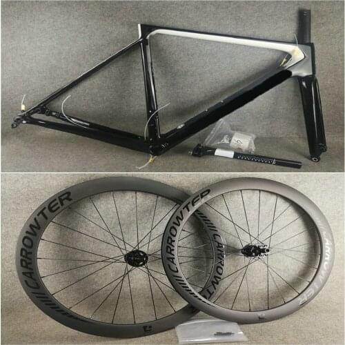 Disc brake White black V3RS Road Carbon Frames C64 and Disc Carbon 50mm Wheelset