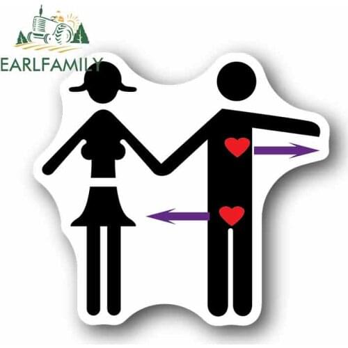 EARLFAMILY 13cm x 12cm for I Love My Car Cartoon Car Stickers Vinyl JDM Bumper Trunk Truck Graphics RV VAN 3D DIY Fine Decal