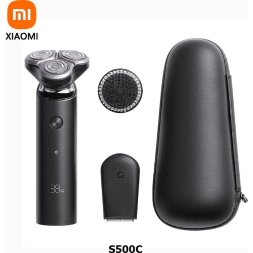 Xiaomi S300 S500 S500C S700 Electric Shaver 3 Head Razor Dry Wet Shaving Washable Portable Beard Trimmer Face Cleansing 3 In 1