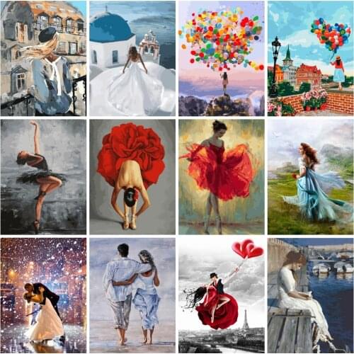 EverShine Diamond Painting Full Square Girl Cross Stitch Diamond Embroidery Dancer Picture Rhinestones Handicraft Home Decor
