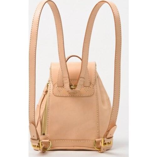 Leather Cowhide Handmade Genuine Backpack Female Vintage Leisure School Backpack Top Quality Bucket Bag Women Travel Backpacks