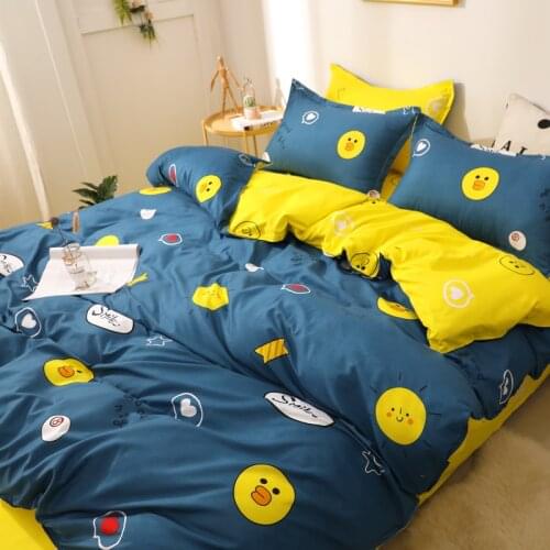 Yellow Bear Bedding Set Duvet Cover Comforter Cover Sets Bedsheet Pillowcases for Children Twin Full Queen King