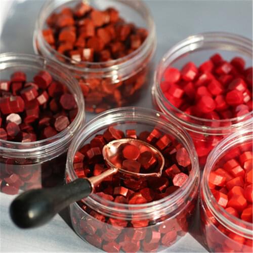 180PCs DIY Red Purple Pink Series Wax Seal Jar Can Sealing Beads Stamp Envelope Wedding Gifts Journal Postcard Package Date Tool
