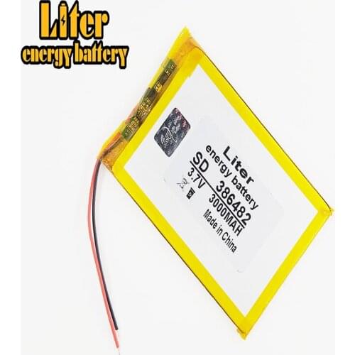 Li-po 3.7V 3000mAh 386482 Lithium Polymer li-po li ion Rechargeable Battery cells For Mp3 MP4 MP5 GPS