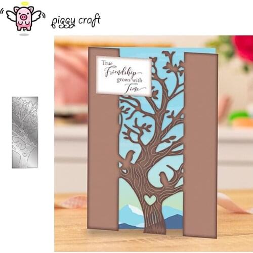 Piggy Craft metal cutting dies cut die mold Tree bird background Scrapbook paper craft knife mould blade punch stencils dies