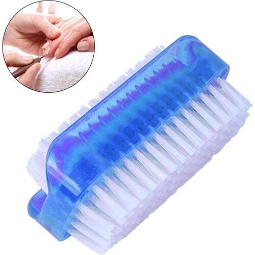 New Soft Nail Art Brush Double Sided Scrubbing Dirt Remove Practical Fingernail Pedicure Manicure Tools Hand Care Dust Cleaning