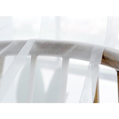 Solid White Mesh Window Screening Sheer Curtains for Living Room The Bedroom Modern Tulle Sheer Curtains Drapes Custom Made