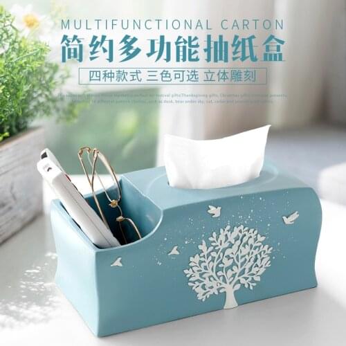 Dining Case Tissue Boxes Living Room Organizer Phone Case Paper Organizer Tissue Box Napkin Dispenser Boite Mouchoir Home Decor