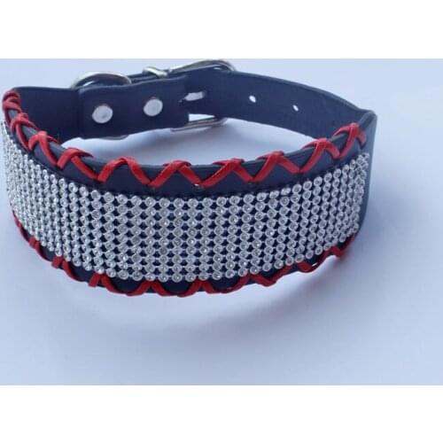 Dog Collars Genuine Leather Hand-woven Water Drill Pet Accessories Adjustable For Small Medium Large Dogs