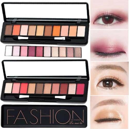 9 Colors Diamond Sequins Eyeshadow Palette Shimmer Pearl Shimmer Glitter Eye Makeup Waterproof with Brush Eye Shadow Cosmetics