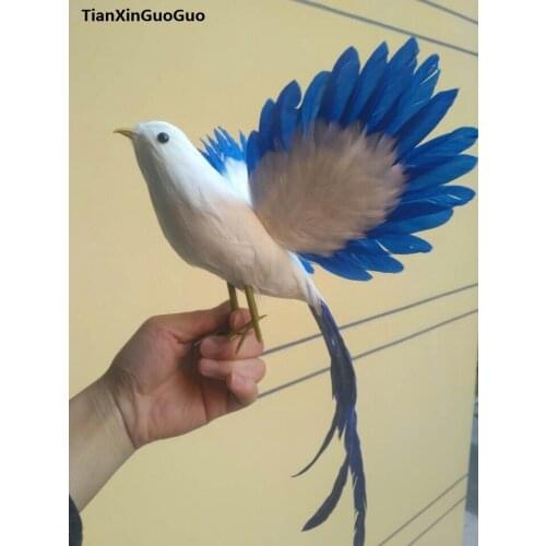 Plastic foam& feathers artificial bird large 45x30cm spreading wings bird with long tail model toy,garden decoration gift w0224
