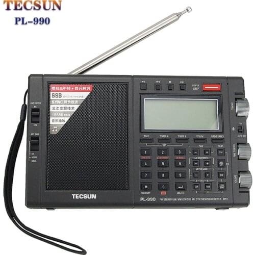 Tecsun Radio PL-990 Portable Full Band Radio Receiver FM LW MV SW SSB Radio DSP Music Speaker