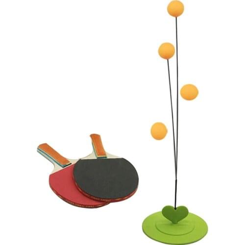 Table Tennis Trainer Ping Pong Soft Shaft Training Machine Kid Elastic Practice Fitness Tool Wooden