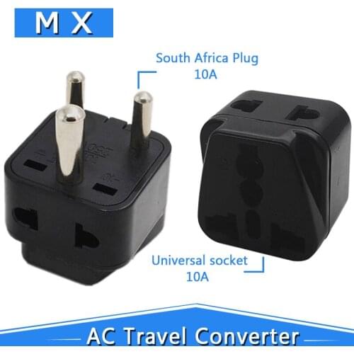 10A 250V Universal Connector AU UK EU US to South Africa Travel Plug Adapter for Indonesia India Sri Lanka