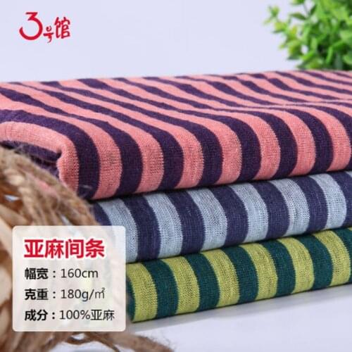 High Quality Stripe Linen Fabric Not See Through Super For Summer t Shirt 50x160cm/Piece K302997-1