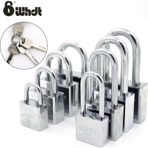 WHDT outdoor security padlocks cabinet drawer door lock stainless steel key padlock for gate anti theft lock 30-60mm