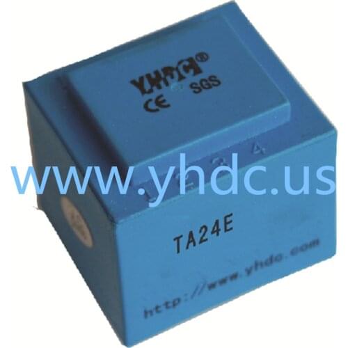 YHDC TA24E-01/02 Primary Coil built-in type Current Transformer Input 2A/5A Output 2mA/2.5mA 5:5000 PCB Mounting