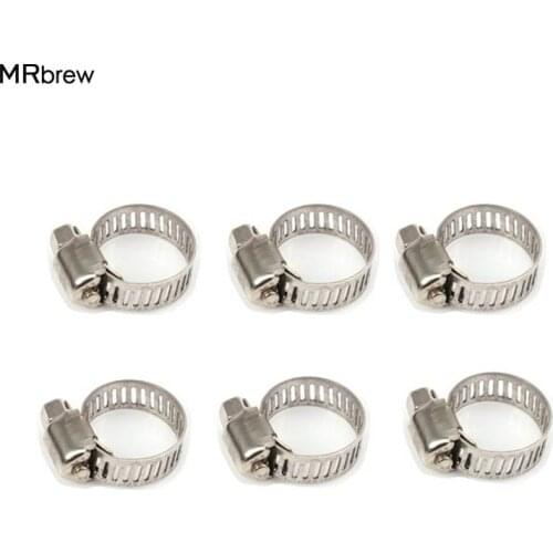 Hose Clamp,Stainless Steel Adjustable 8-12mm Size Range Worm Gear Hose Clamp 6pcs/lot