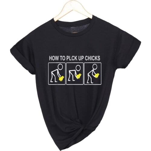 Chicks Printing Womens Summer Plus Size Thin Style Tees Kids Casual Loose Tops Girls Oversize O-Neck Short Sleeves T-Shirt