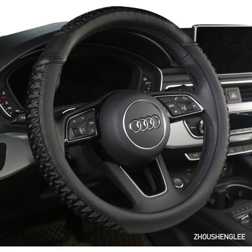 ZHOUSHENGLEE Microfiber Leather Car Steering Wheel Cover For Luxgen U7 U5 U6 M7 V7 S5 S6