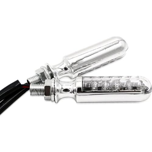 1 Pair Universal Motorcycle LED Turn Signal Light High Quality Led Indicator Light Amber Blinker Light 12V