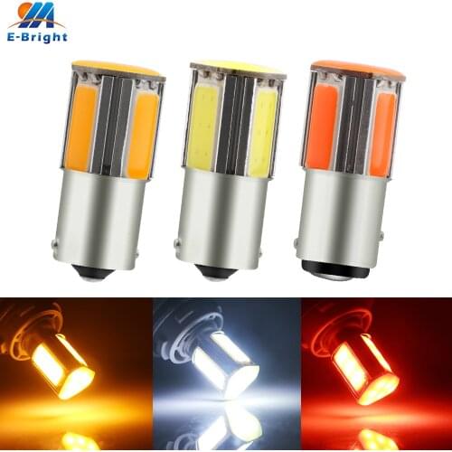 100pcs LED Turn Light S25 COB 24 SMD P21W BA15S 1156 BAU15S PY21W 1157 bay15d P21/5W Car 12V DC 420Lm white red amber mix color