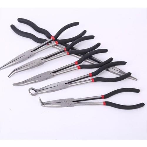 11" Extra Long Reach Nose Duckbill Pliers 90 /45/25 Degree Straight Needle O-type Multitool Hand Tool Antirust Hardware