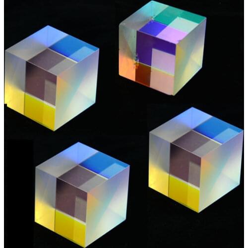 4pcs 2X2X1.9cm defective X-Cube Prism RGB Combiner Splitter Cross Dichroic Prism optical for Home Decoration