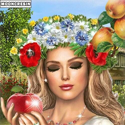 5D Diy Diamond Painting Full Square Mosaic Flower Beauty Diamond Art Rhinestone Embroidery Cross Stitch Apples Home Decoration