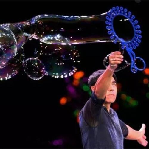 6PCS/set Jumbo Colorful Bubble Wand Bubble Blower Toy Set For Kids Summer Outdoor Fun 7IN BX0D