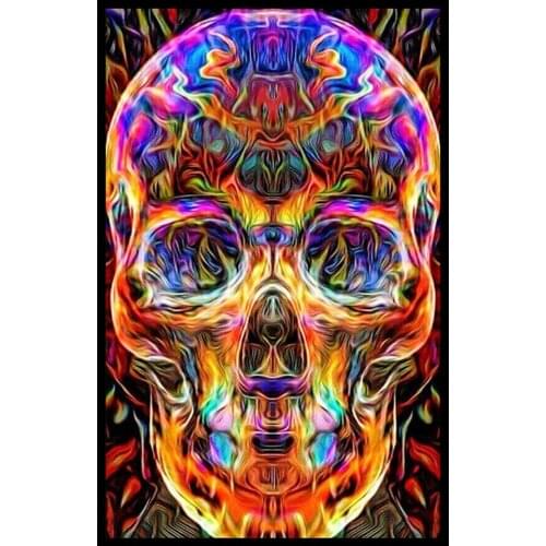 30x40 Diy Diamond Painting 5d for Home Decor , Living Room Decoration ，Color Skull