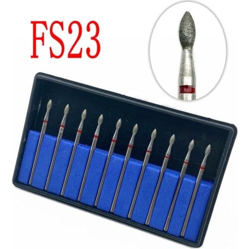 10pcs/set Diamond Nail Drill Milling Cutter Dental Diamond Grinding Bur Drill Bits Craft Polisher Dentistry Tools 2.35mm Shank