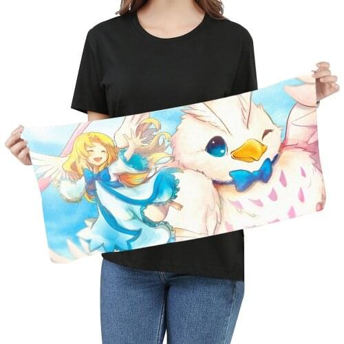 Anime Bath Towel The Rising of the Shield Hero Filo Raphtalia DIY Bathroom Microfiber Towels Facecloth Washcloth