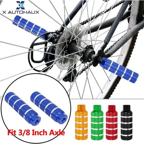 X Autohaux Aluminum Alloy Cylinder Fit 3/8 Inch Inner Dia for BMX MTB Bike Bicycle Axle Rear Foot Pegs Footrests Bicycle Pedal