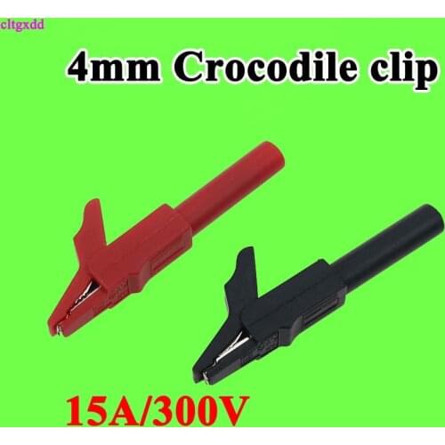 Cltgxdd 4mm Alligator Clips Crocodile Clip Fully Insulated Plug-in Banana Clip Alligator Clips 15A/300V for Banana Plug