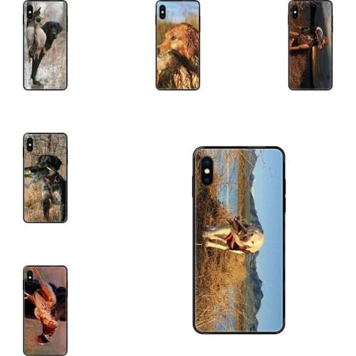 Filles For Xiaomi Mi Note A1 A2 A3 5 5s 6 8 9 10 SE Lite Pro Ultra Hunting Gun Dog Art Animal Protective Black Soft TPU