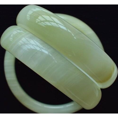 Design High Quality stone Bangles grade A Pure Natural Bracelet free shipping