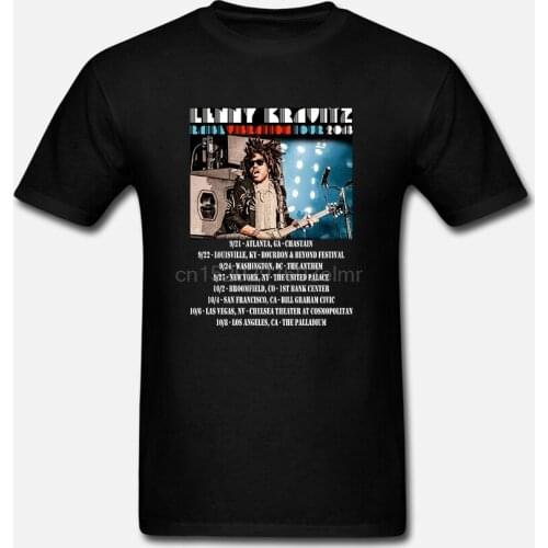 Lenny Kravitz Raise Vibration Tour T-Shirt Black White