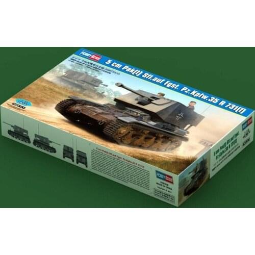 HobbyBoss model 83808 1/35 5cm Pak(t) Sfl.auf Fgst. Pz.Kpfw.35 R 731(f) hobby boss model kit