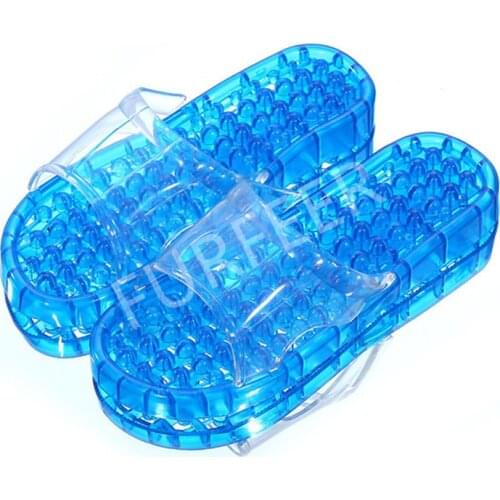 Mens Summer Beach Flip-flops Casual Leaking bathroom slippers Men Slide solid Foot Massage Sandals Male Anti-slip Home Shoes