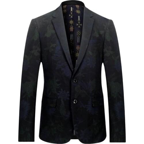 Mens suit jacket wedding blazer linen high quality print flower seper large extra big person plus size M -4XL 5XL 6XL 7XL 8XL