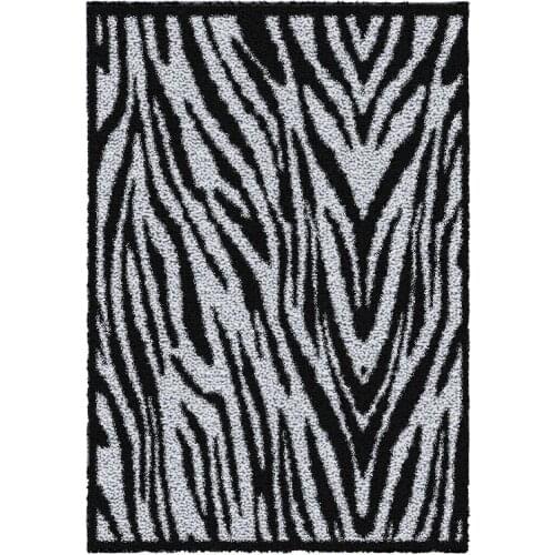 Latch Hook Rug Wall Hanging Crocheting Tapestry Black pattern Pattern Cushion Kits for Embroidery Home Carpet 61cmX85cm