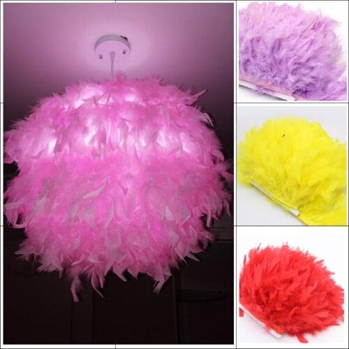 Fancy Fluffy Turkey Marabou Feathers Ribbon Trimming Fringe Width 4-6 " for Wedding Dress Costume Decoration Accessory 2 Yards