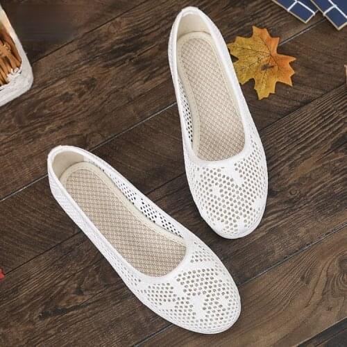 2021 New Canvas Nurse Shoes Soft Solid Womens Platform Casual Shoes Womens Flats Womens Shoes Size 35-40