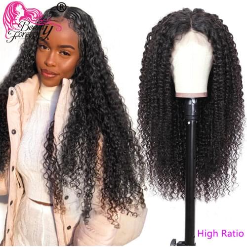 Beauty Forever Hair Wigs 13x4 Deep Part Curly Lace Front Human Hair Wigs For Black Women 5x5 HD Transparent Lace Closure Wig