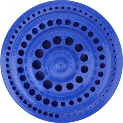 Plastic Tool Box 1-13mm Round Shape Hard Plastic Drill Bit Organizer Storage Case Stand 100Pcs Hole Tool Storage Box Container